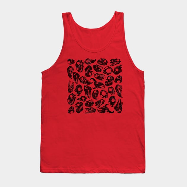 Black Animal Skulls Tank Top by Woah_Jonny